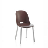 Emeco Alfi Aluminum High Back Chair - ALFI18HDARKBROWNAL