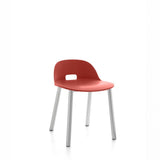 Emeco Alfi Aluminum Low Back Chair - ALFI18LDARKBROWNAL