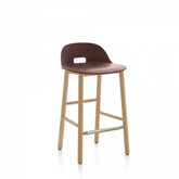 Emeco Alfi Low Back Counter Stool - ALFI24ALDARKBROWN