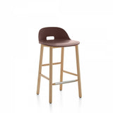 Emeco Alfi Low Back Counter Stool - ALFI24ALDARKBROWN