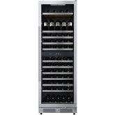 Avallon 24 Inch Wide 140 Bottle Capacity Built-In or Free Standing Wine Cooler with Wood Shelves, Dual Zone Cooling, Door Alarm, Door Lock and Energy Star Rated - AWC243TDZRHA