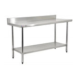 Chef AAA Commercial Work Table Stainless Steel Size 48"X30"X34" w/ 4" Backsplash NSF - SSWT3048
