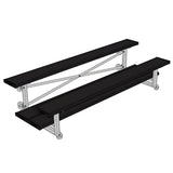 Bleacher - 7-1/2 ft. (2 Row - Double Foot Plank) - Tip & Roll - BLDP-375TRGPC