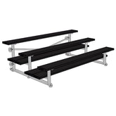 Bleacher - 7-1/2 ft. (3 Row - Double Foot Plank) - Tip & Roll - BLDP-375TRGPC
