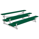 Bleacher - 7-1/2 ft. (3 Row - Double Foot Plank) - Tip & Roll - BLDP-375TRGPC