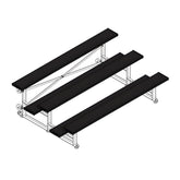 Bleacher - 7-1/2 ft. (3 Row - Single Foot Plank) - Tip & Roll
