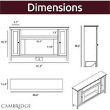 Cambridge Somerset 70" Electric Fireplace TV Stand with Remote – CAM6938-2MAH