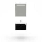 Casa Mare Aspe 32" Glossy Black Vanity Ceramic Sink Combo - Aspe80GB-32-MSC-S