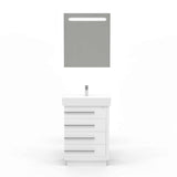 Casa Mare Domenico 32" Glossy White Vanity Ceramic Sink Combo - Domenico80GW-32-MSC-S
