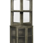 Ram Game Room Corner Bar Cabinet - English Tudor - Backyard Provider