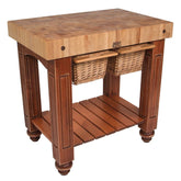 John BoosAmerican Heritage Gathering Block Butcher Block Table 24" x 36" Warm Cherry Stain Base - CU-GB3624CR