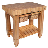 John Boos American Heritage Gathering Block Butcher Block Table 24" x 36" Natural Maple Base - JBCUGB3624N