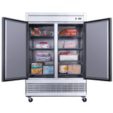 Chef AAA - Commercial 55" Reach-In Freezer Solid 2 Door 40 cu.ft. - T55F