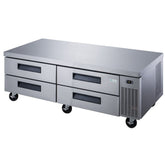Chef AAA - Commercial 72" Chef Base Refrigerator 4 Drawer 1100lbs Capacityn - TCB72-D4