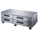 Chef AAA - Commercial 72" Chef Base Refrigerator 4 Drawer 1100lbs Capacityn - TCB72-D4