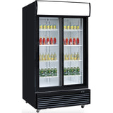 Chef AAA - Commercial Glass Sliding 2-Door Merchandiser Refrigerator - TSM-32BS