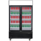 Chef AAA - Commercial 39" 2 Glass Door Merchandiser Refrigerator 33.5 cu.ft. - TSM33R