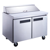 Chef AAA - Commercial 48" 12 Pan Salad Sandwich Food Prep Table Refrigerator 11.4cu.ft. - TSP48