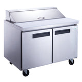 Chef AAA - Commercial 48" 12 Pan Salad Sandwich Food Prep Table Refrigerator 11.4cu.ft. - TSP48