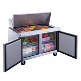 Chef AAA Commercial 48" 18 Pan Salad Sandwich Food Prep Table Refrigerator Mega Top - TSP48M