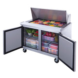 Chef AAA Commercial 48" 18 Pan Salad Sandwich Food Prep Table Refrigerator Mega Top - TSP48M