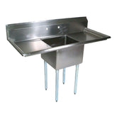 John Boos One-Compart. E-Series Sink with Two 24" L&R Drainboards - E1S8-24-14T24