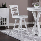 ECI Furniture Bianca Asbury Swivel 24 Counter Stool with Wood Seat Set of 2 - 1060-01-CS2