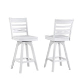 ECI Furniture Bianca Asbury Swivel 30 Bar Stool with Wood Seat Set of 2 - EC-1060-01-BS2