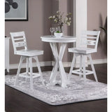 ECI Furniture Bianca Asbury Swivel 30 Bar Stool with Wood Seat Set of 2 - EC-1060-01-BS2