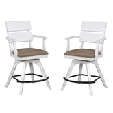 ECI Furniture La Sierra 24 Dbl Panel Back Spectator Swivel Stool with Brown Vinyl Seat Set of 2 - EC-1164-22-SCS2