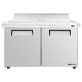 Frigos 60" Sandwich Prep Table Refrigerator, 2 Doors, Stainless Steel Floor