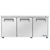 Frigos Commercial Undercounter Freezer 60" Width 2 Door Frigos FG-UCFZ-60 with Aluminum Interior with 304 Stainless Steel Floor - FG-UCFZ-60