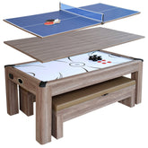 Hathaway Driftwood 7ft Multi Game Table 3 in 1 - BG1137H