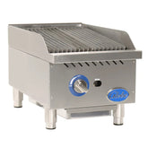 Globe GCB15G-SR 15" Gas Charbroiler with Stainless Steel Radiants - 40,000 BTU - GLGCB15GSR