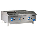 Globe GCB36G-SR 36" Gas Charbroiler with Stainless Steel Radiants - 120,000 BTU - GLGCB36GSR
