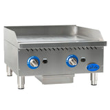 Globe GG24G 24" Countertop Gas Griddle - 60,000 BTU - GLGG24G