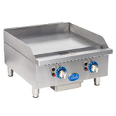 Globe GG24TG 24" Countertop Gas Griddle with Thermostatic Controls - 60,000 BTU - GLGG24TG