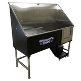 Groomer's Best Stainless Steel Elite Dog Grooming Bath Tub w/ Steps - GB-GB48EL-L-B