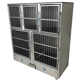 Groomer's Best Stainless Steel Multiple Unit Cage Bank - 5 Units - GB-GB5UNIT