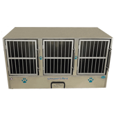 Groomer's Best Stainless Steel Multiple Unit Cage Bank - 3 Unit - GB-GB3UNIT
