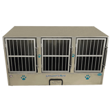 Groomer's Best Stainless Steel Multiple Unit Cage Bank - 3 Unit - GB-GB3UNIT