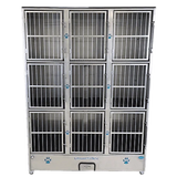 Groomer's Best Stainless Steel Multiple Unit Cage Bank 9 Units - GB-GB9UNIT