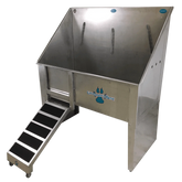 Groomer's Best Stainless Steel Walk-Through Grooming Bath Tub - GB-GB36WT-L