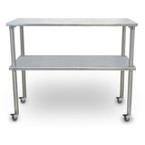 Groomer's Best Stainless Steel Veterinary Mobile Utility Table with Shelf - GB-GB36MUC