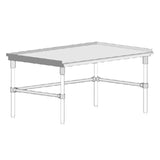 John Boos GS6-3648GBK Open Base Equipment Stand - JBGS63648GBK