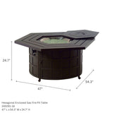 Hanamint Sherwood Hexagon Fire Pit Table - 245091-18