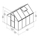 Palram Hybrid 6' x 8' Greenhouse - HG5508G-1B