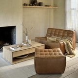 Ethnicraft N701 Leather Footstool - ETH-20081