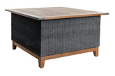 Jensen Outdoor Coral Square Chat Table in Gray Weave - 12031092