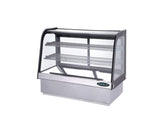 Kool-It KCD-36 | 35" Wide Stainless Steel Curved Glass Display Case - KCD-36